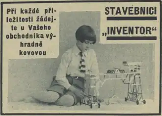 Publicité parue dans Hvězda, 1930