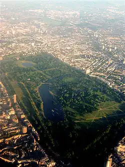 Vue aérienne de Hyde Park.
