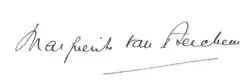 signature de Marguerite van Berchem