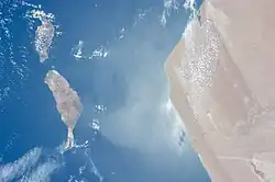 Image satellite, de la côte atlantique du Maroc