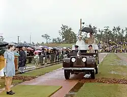 Visite de la reine à Brisbane (1982).