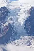 Le glacier Nisqually sur le mont Rainier aux États-Unis.