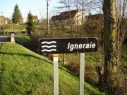 Le panneau de la rivière, en 2012.