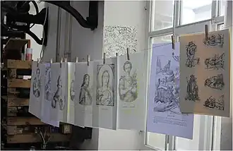 Séchage des images.