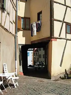 Passage, vue arrière