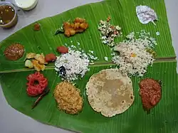Un thali tamoul.