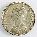 India 1 Rupee 1884 Victoria (obverse)