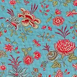 indienne Olivades, à fond bleu