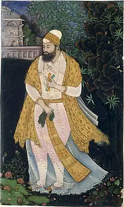 Portrait d'Ibrâhîm 'Âdil Shâh II (1580–1626), École de Bijapur (Deccan), Inde, 1615.