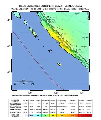 Image illustrative de l’article Séisme de septembre 2007 en Indonésie