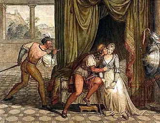 Paolo et Francesca surpris par Gianciotto de Joseph Anton Koch (1805-1810).