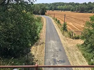 La route départementale 50 à Ingrandes en 2019.