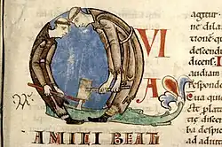 Initiale Q du Livre 15. Cote : Dijon - BM - ms. 0170.