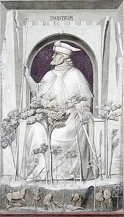 L'Injustice, série des Vices et des Vertus, église de l'Arena de Padoue.