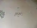 Inscription "1825" dans l'église.
