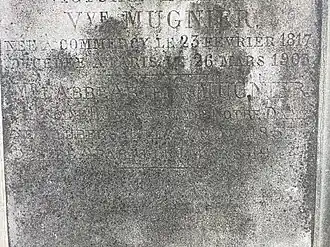 Inscription funéraire.