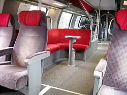 Intérieur en première classe.