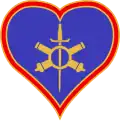 Insigne de l'artillerie divisionnaire (45e&nbsp;RAMD, munitions, ouvriers et parc d'artillerie divisionnaire).
