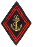 Insigne d'épaule gauche avec l'ancre de l'infanterie de marine.