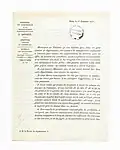 Instruction du Ministre de l'intérieur Soult au préfet pour interdire l'intervention de l'état dans l'établissement d'un tarif. p. 1