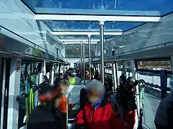 Intérieur des nouvelles cabines.