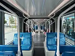 Intérieur d'une rame Citadis 405.