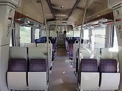 Intérieur d'une rame.