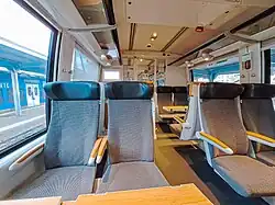 Intérieur "1ère classe" rénové d'un X76500 Auvergne-Rhône-Alpes, en 2024