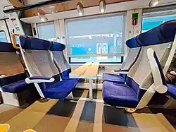 Intérieur "2ème classe" rénové d'un X76500 Auvergne-Rhône-Alpes, en 2024