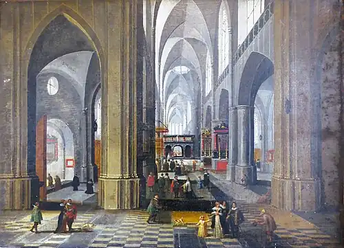 L'intérieur par Pieter Neefs le Vieux (XVIIe&nbsp;siècle), musée de Chartres.