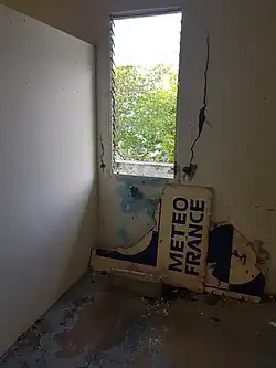 Intérieur du bâtiment désaffecté.