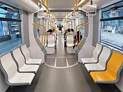 Intérieur du Métro Express de Maurice