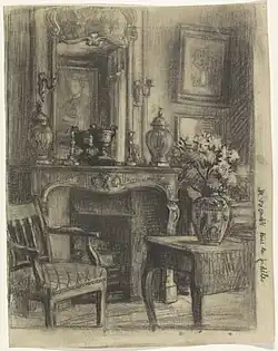 Intérieur du bureau de M. et Mme Janssens, avenue Molière à Ixelles, Rijksmuseum Amsterdam..