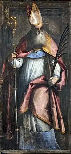 Cyriaque de Jérusalem par Palma le Jeune (église des Jésuites de Venise)