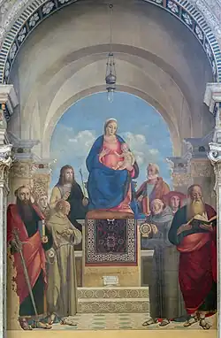 Vierge à l'enfant avec des Saints Autel de saint Thomas d'Aquin et de sainte Catherine de Sienne