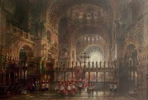 Intérieur de la Basilique Saint-Marc de Venise (1877)