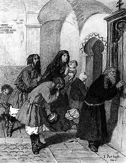 Paysans russes priant devant une icône (1864), dessin, Baltimore, Walters Art Museum.