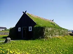 Ferme traditionnelle au musée d'Árbær (Árbæjarsafn).
