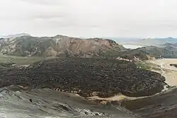 Vue de la Laugahraun depuis le Bláhnúkur.