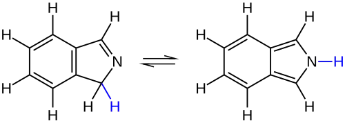 Isoindole tautomerism