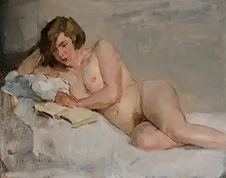 Nu lisant, vers 1900Collection privée.