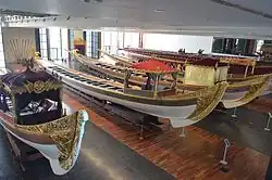 Caïques ottomans au Musée naval d'Istanbul.