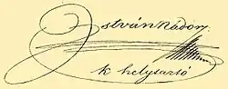 signature d'Étienne de Habsbourg-Lorraine