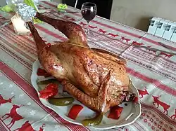 Poulet rôti pour Noël.