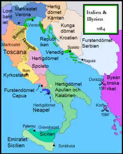Description de l'image Italy and Illyria 1084 AD-sv.png.