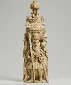 Salière afro-portugaise 16e siècle, style Edo d’Owo. Paris, Musée du quai Branly.