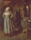 János Tornyai, Jeune femme dans l'atelier (1904)