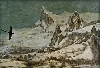 Montagne et château.
