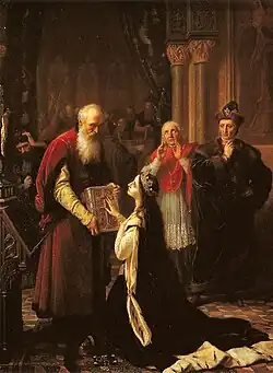 Józef Simmler Przysięga królowej Jadwigi