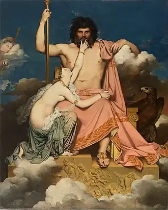 Jupiter et Thétis (1811) de Jean-Auguste-Dominique Ingres.